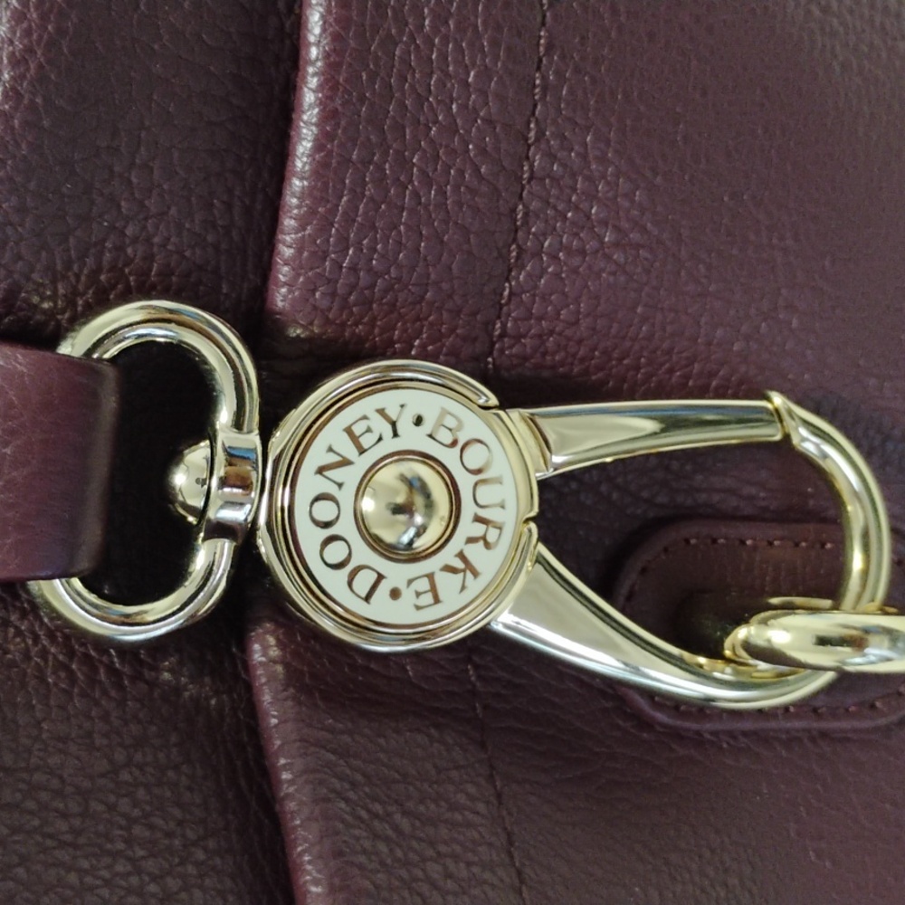 Dooney&burke Maroon Leather Tote Bag - Picture 6 of 8